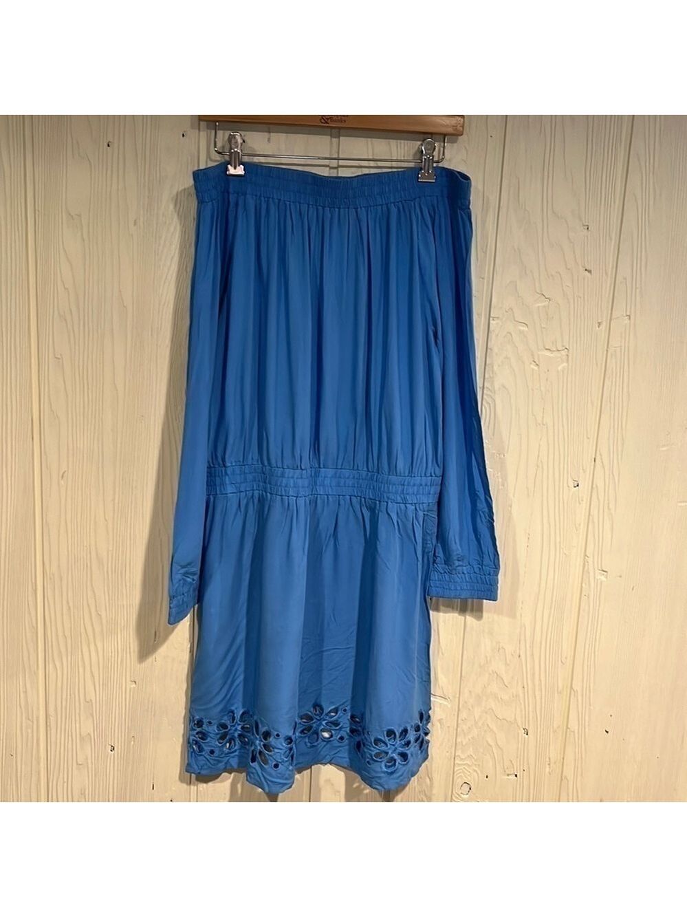 Mark Blue Off The Shoulder Dress XL Laser Cut